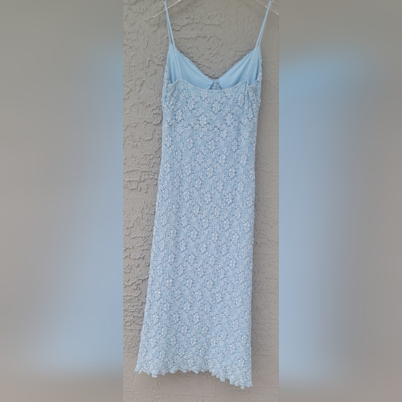 ASTR The Label floral lace knit dusty blue mid feminine chic dress size medium - Picture 11 of 13